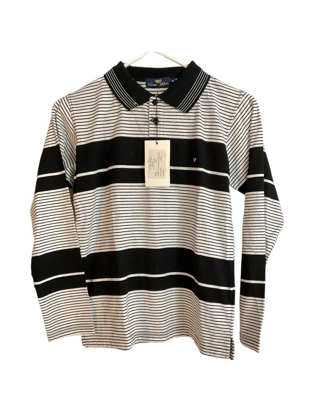 Viero Richi Boys Striped Collared Long Sleeve Shirt Size 12 NWT